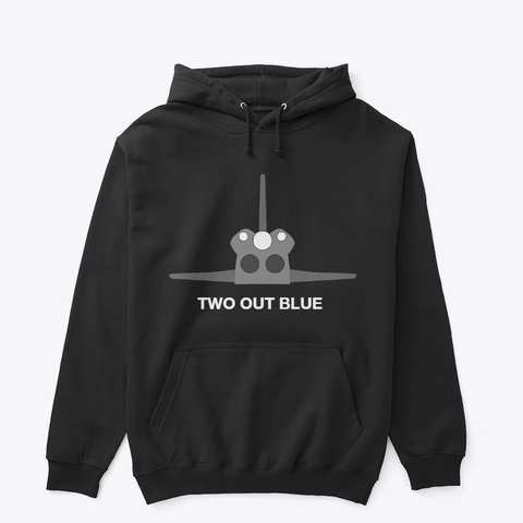 Two Out Blue Shirt/Hoodie   Black Black T-Shirt Front