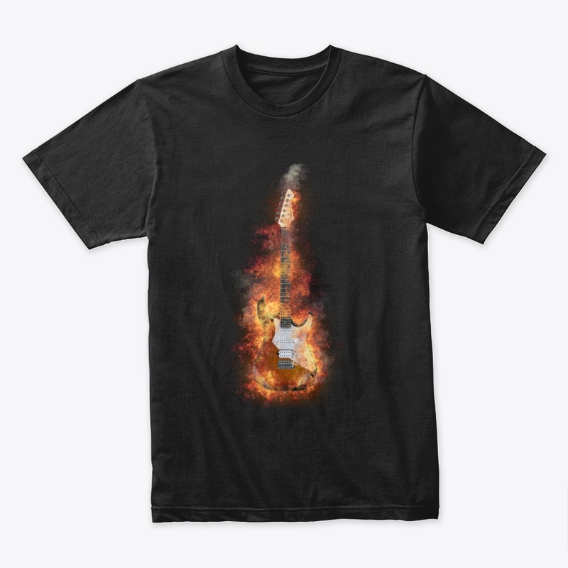 Flaming guitar