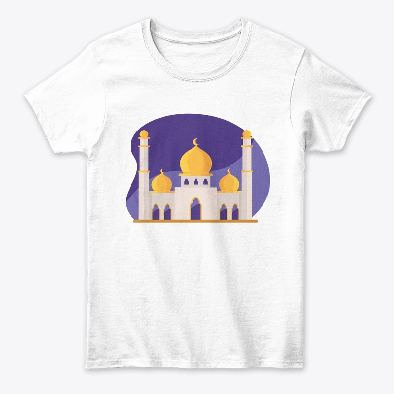 Elegant Golden Mosque Illustration 