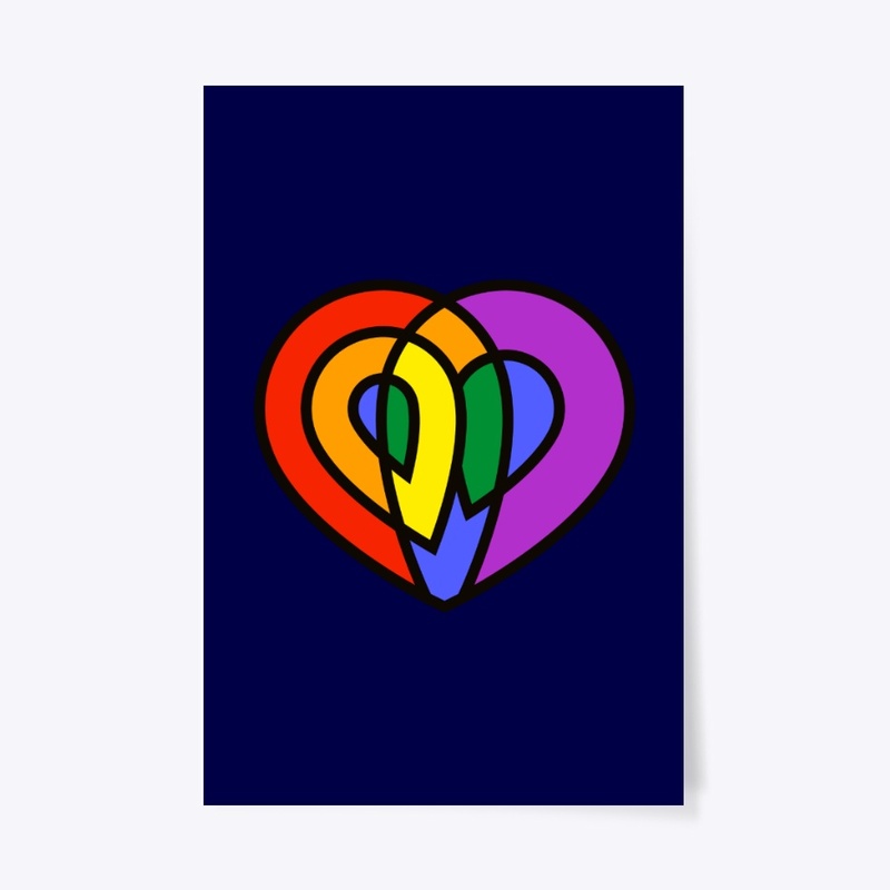 LGBT Love Pride Rainbow Heart