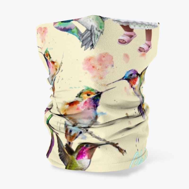 Humming Bird Cloth Mask or Neck Gaiter