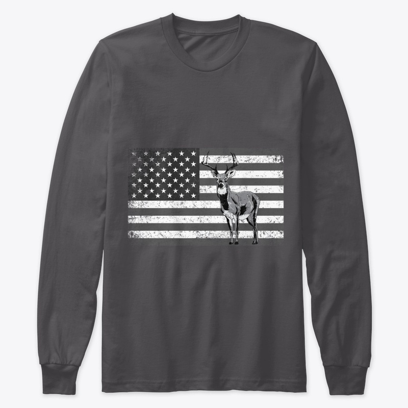 Hunting T Shirt Usa American Flag Deer