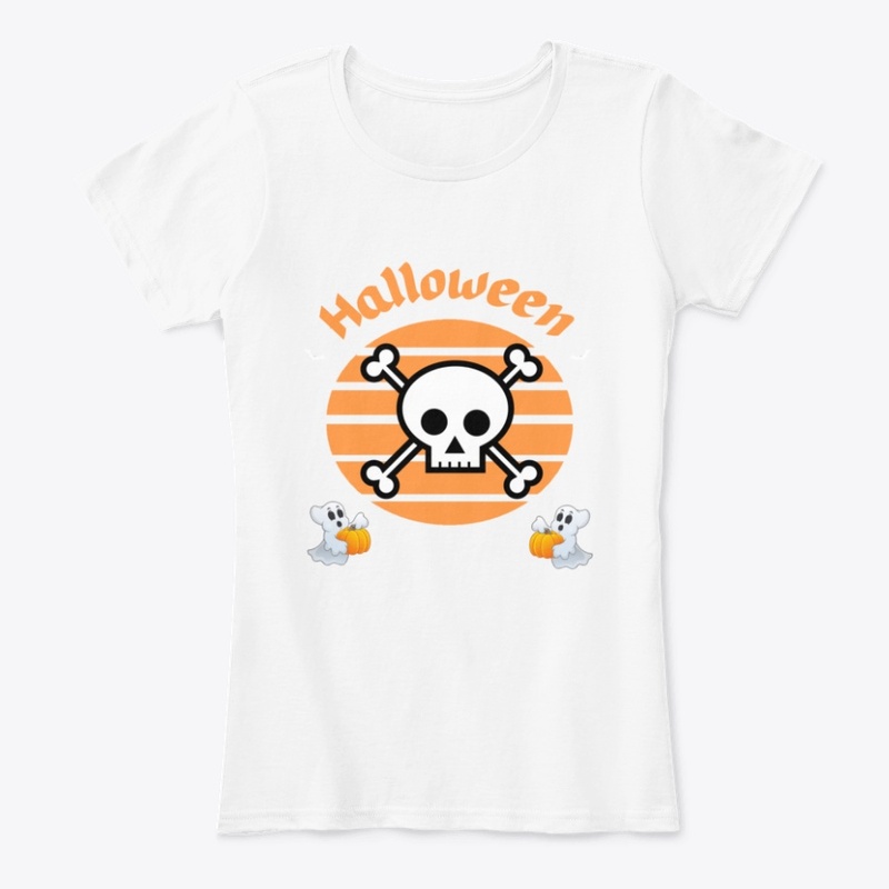 Happy Halloween - Skull and ghosts
