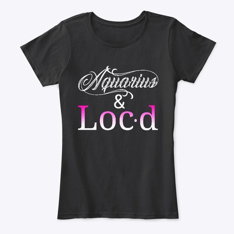 Aquarius & loc'd zodiac tee shirt