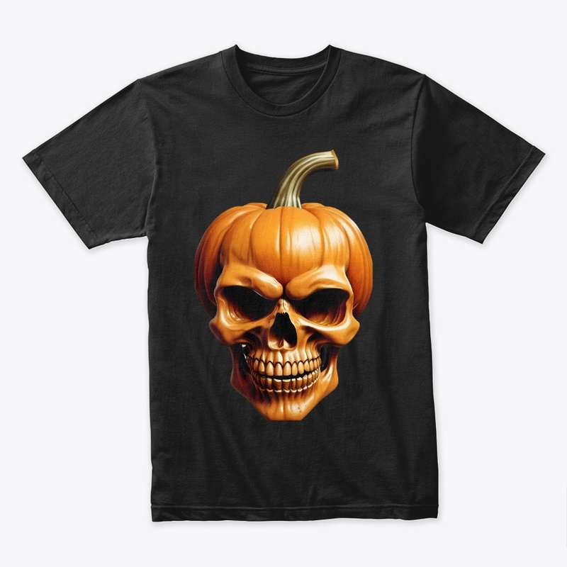 Skull Pumpkin Halloween Art