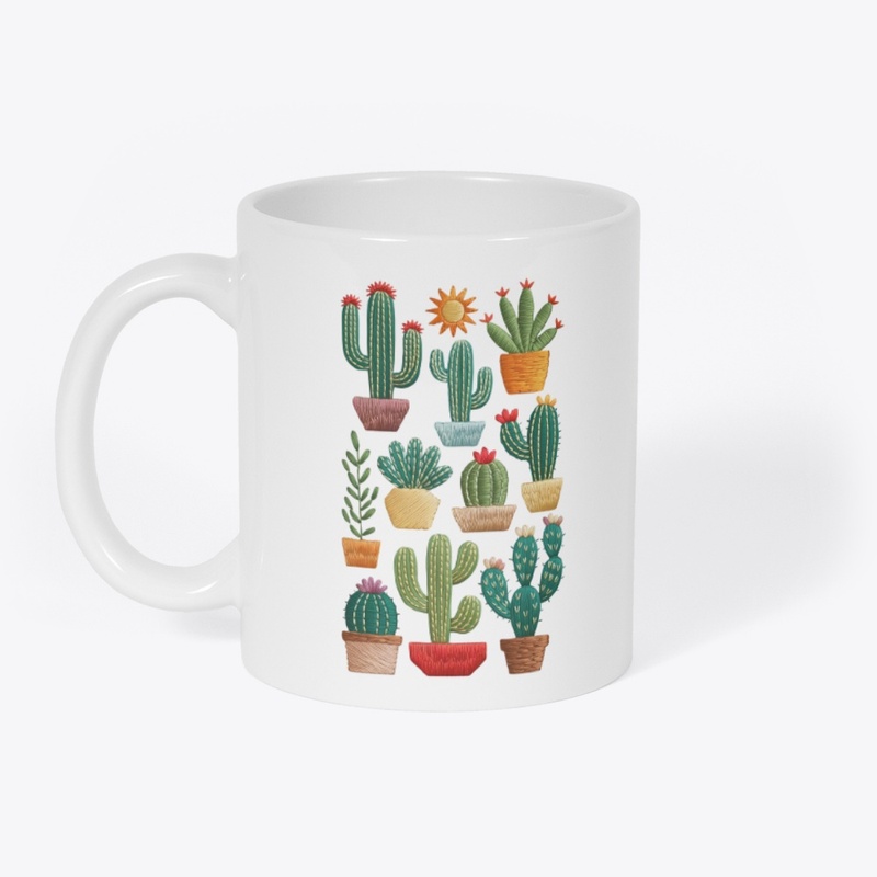 Coloring Pots With Blooming Flowers