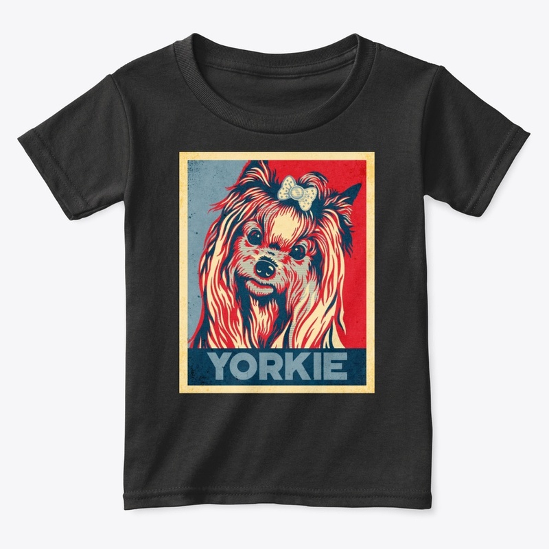 Cool Yorkie Propaganda Poster Style