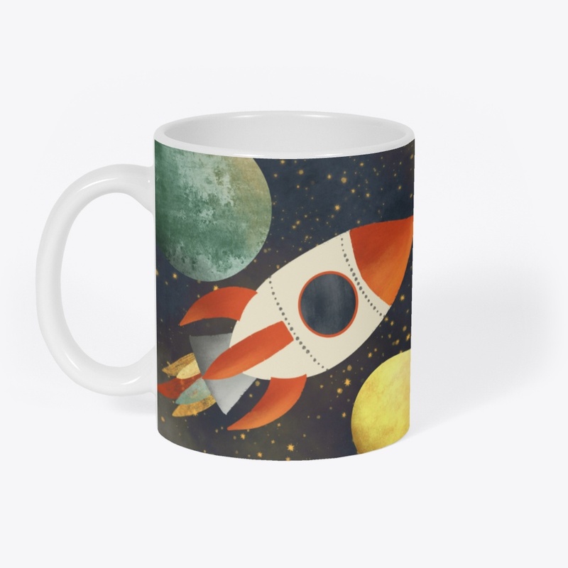 Space - Rocket and Planet design