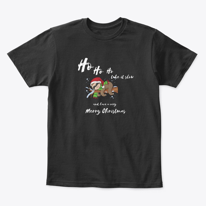 Take it slow Christmas Sloth t shirt