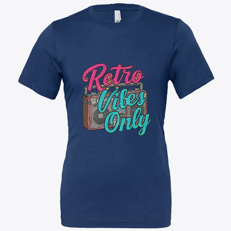Retro Vibes Only Boombox Design