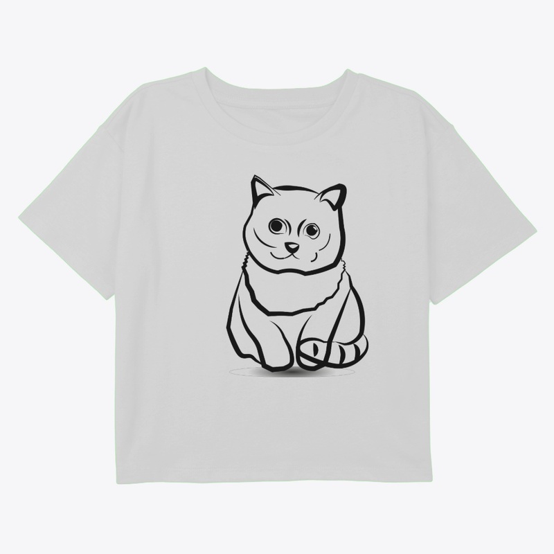 Cool Cat Vector – Minimalist Feline Art