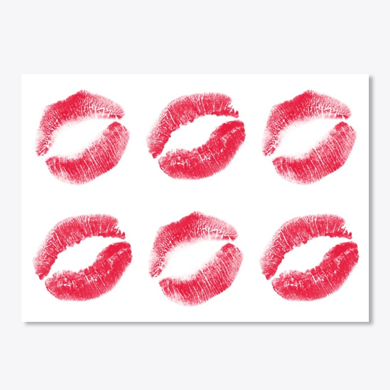 Kiss Stickers — White