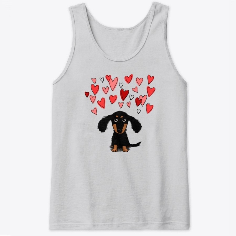 Cute Doxie Puppy Valentine 