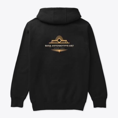 Automotive Art Black T-Shirt Back
