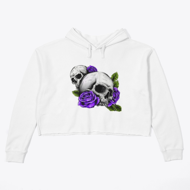 Purple rose & skull 