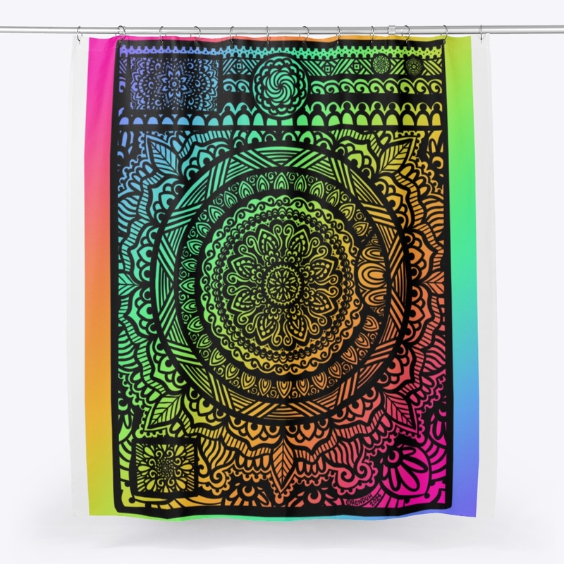 Bright Rainbow Mandala Washing Machine