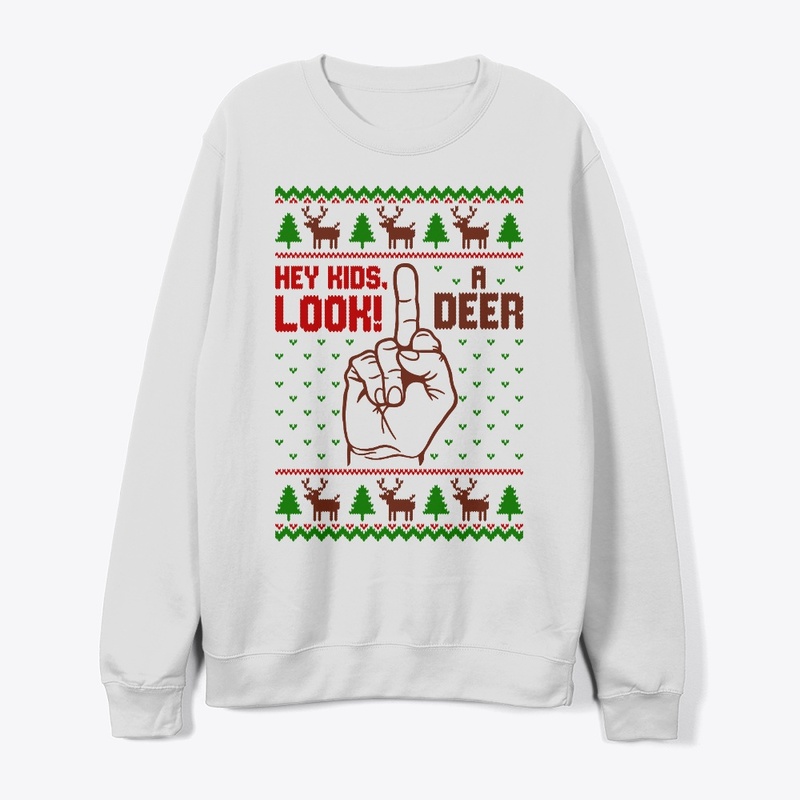 hey kids look a deer ugly sweater