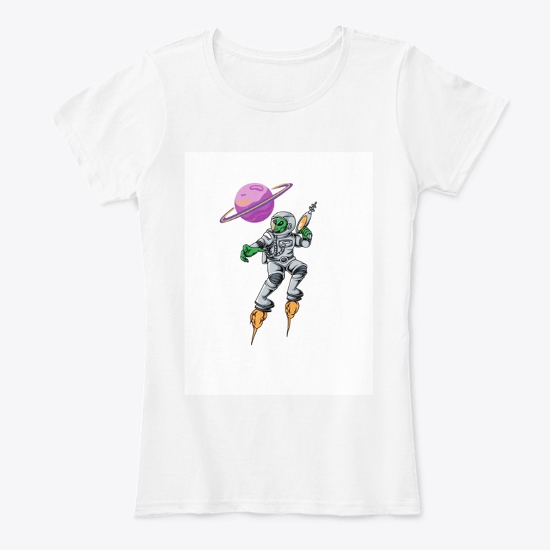 White Astronaut Graphic T-Shirt