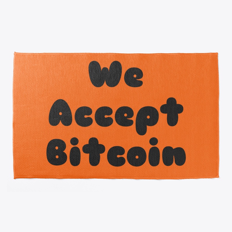 We Accept Bitcoin Welcome Mat