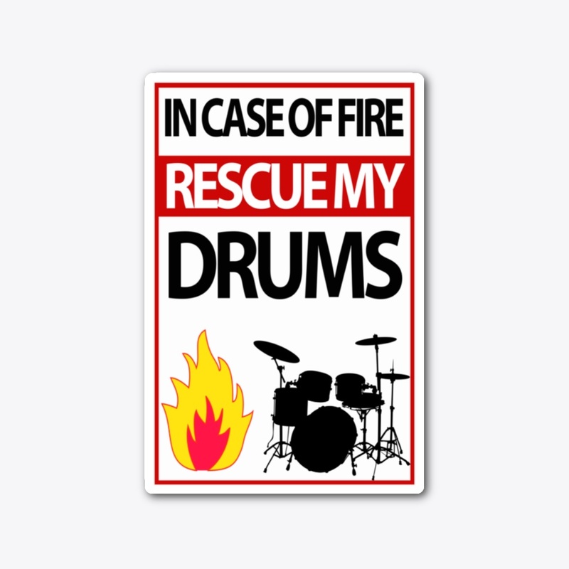 RESCUE DRUMS DIE CUT STICKER