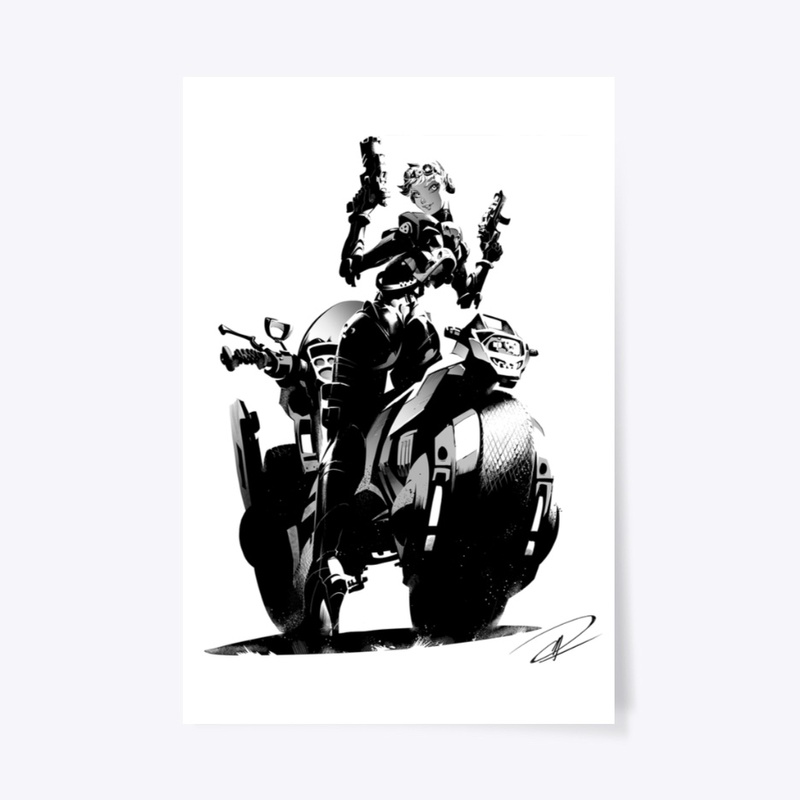 Sci-fi bikegirl