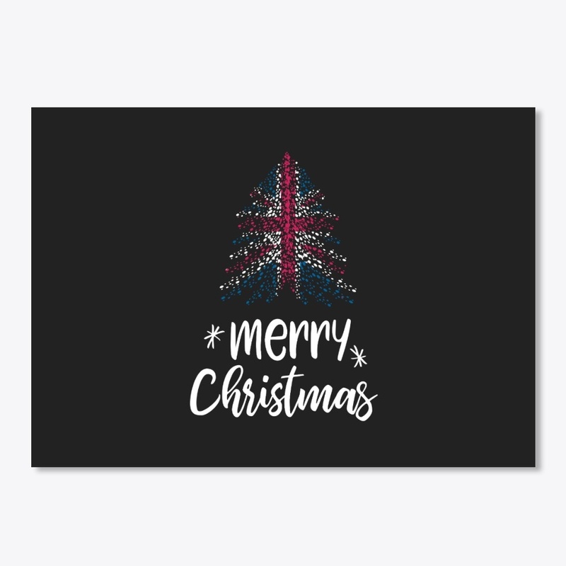 Merry Christmas with UK flag