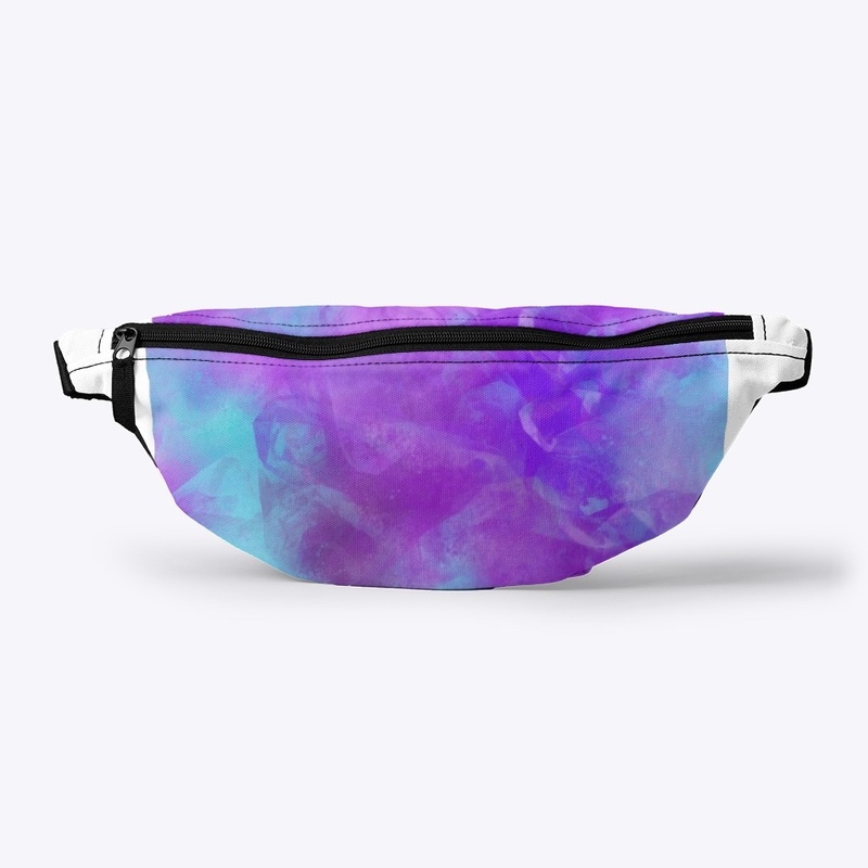 Purple Turqoise Crystal Print