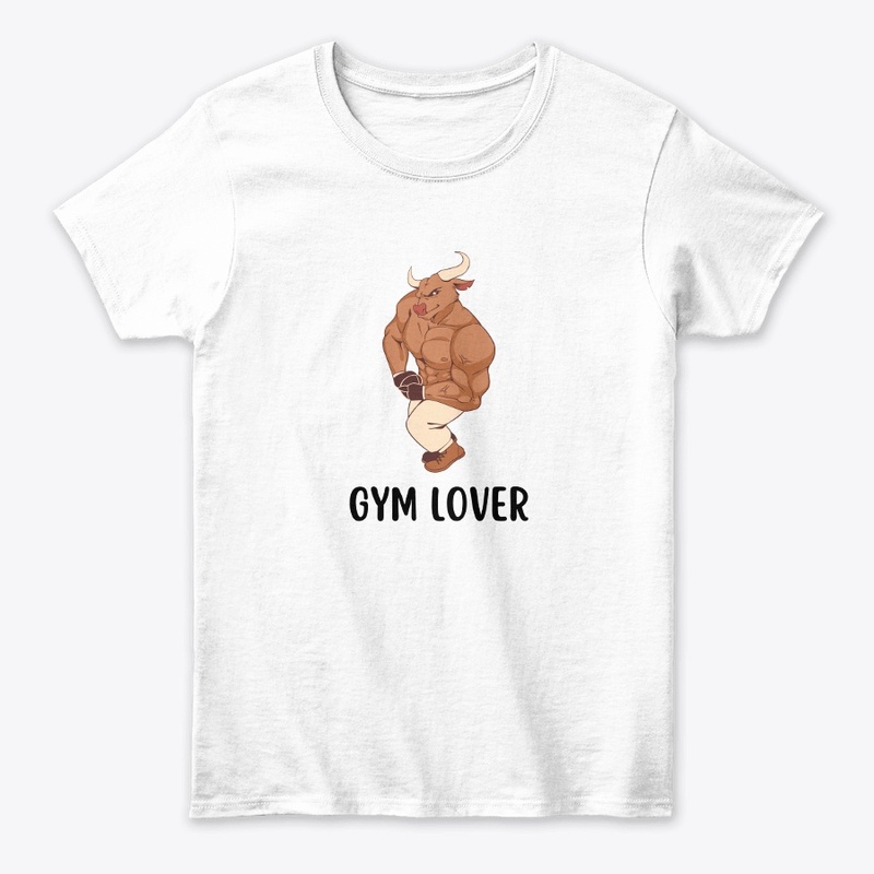 Premium 'Gym Lover' White T-Shirt