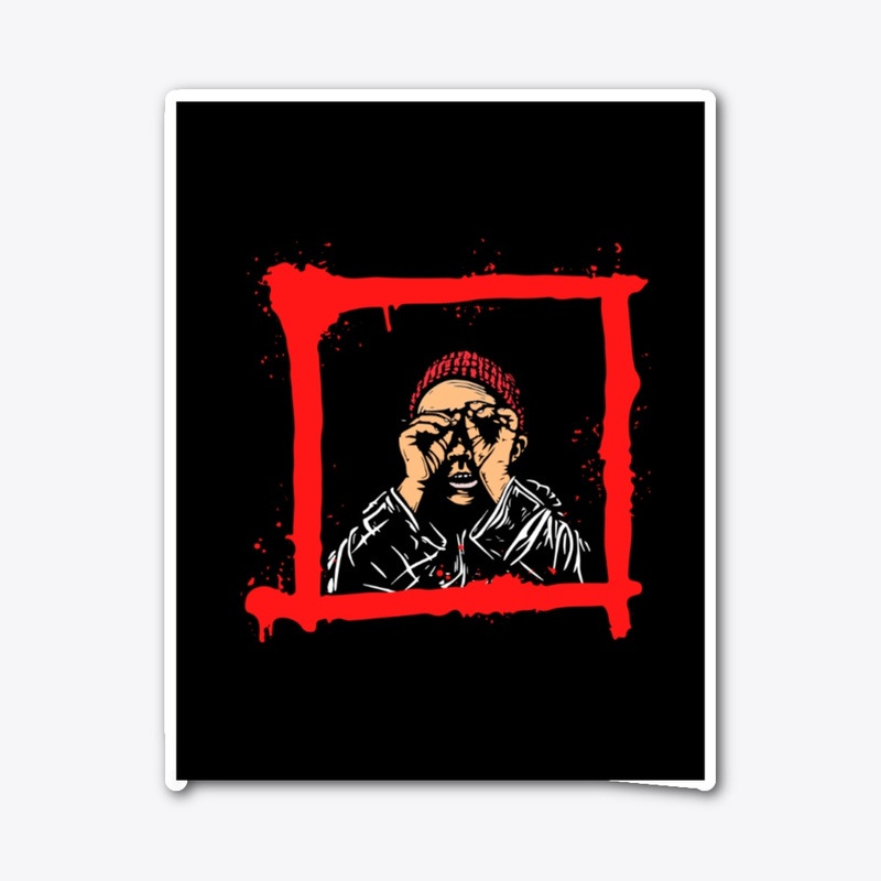 red colourful graffiti illustration