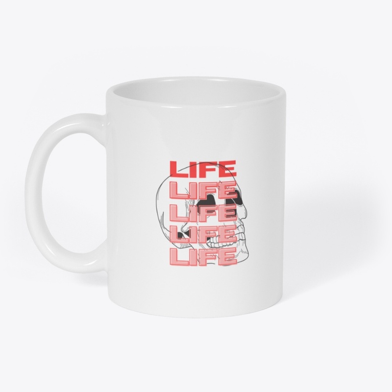 Life Skull Design-Red