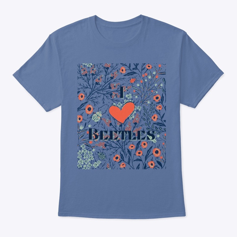 I Heart Beetles Sketched Pattern