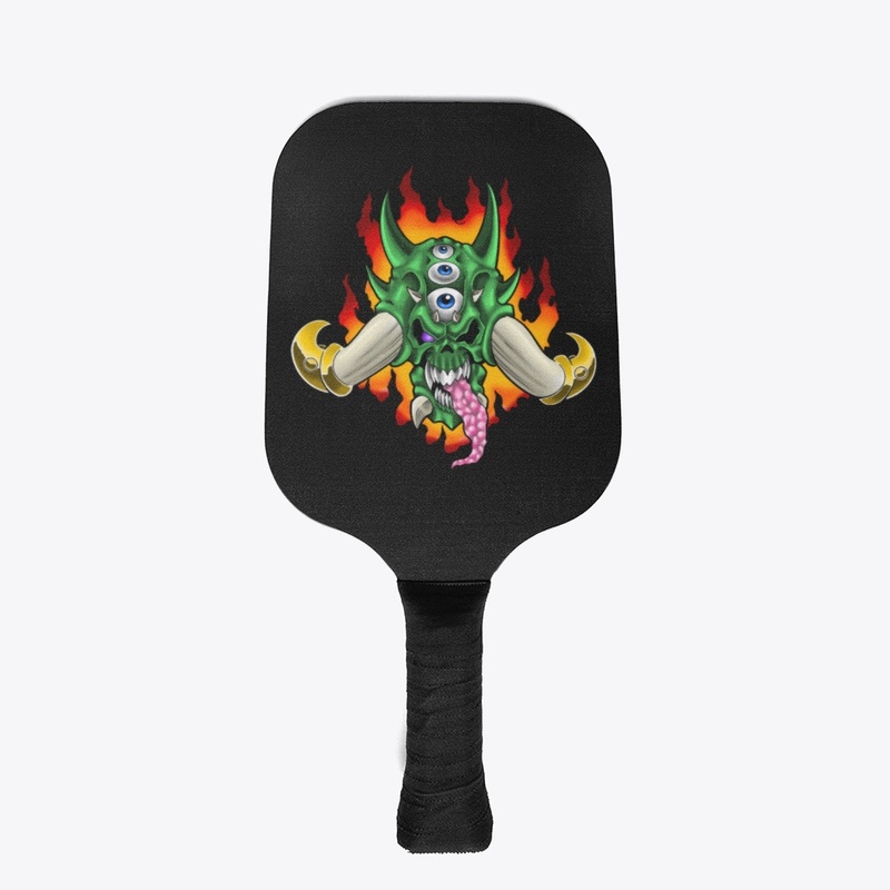 Original Flaming Skull Art. 