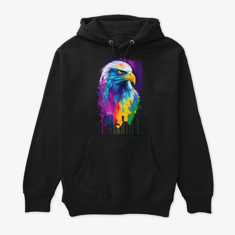 Colorful Vibrant Eagle | Rightward look