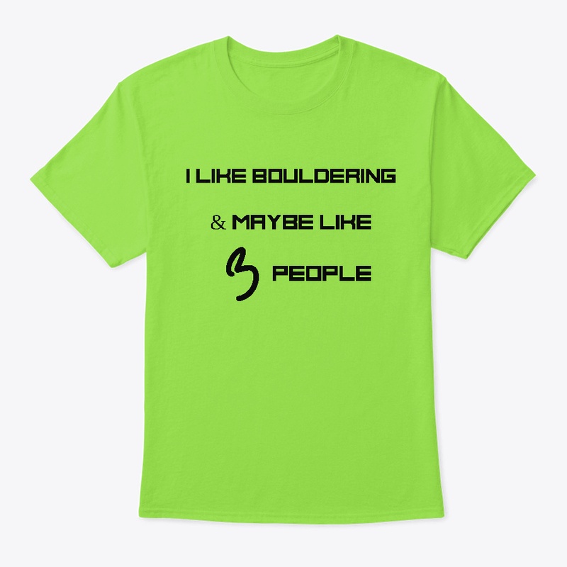 I like bouldering & 3 people design