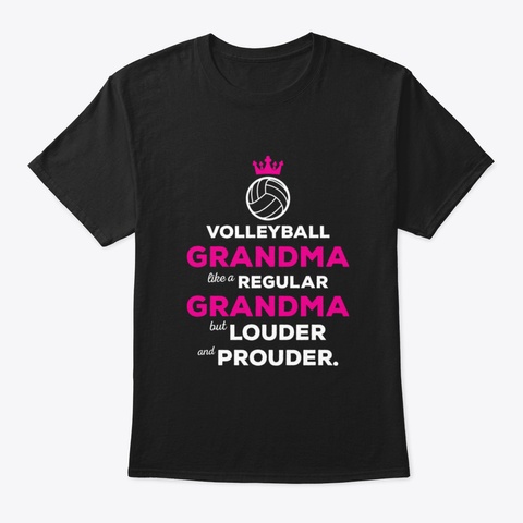 Grandma Shirt   Volleyball Grandma Black T-Shirt Front