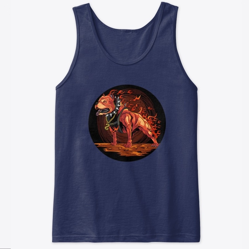 Scary black dog t-shirt