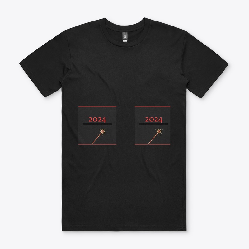 Happy New Year tshirt with fireworks