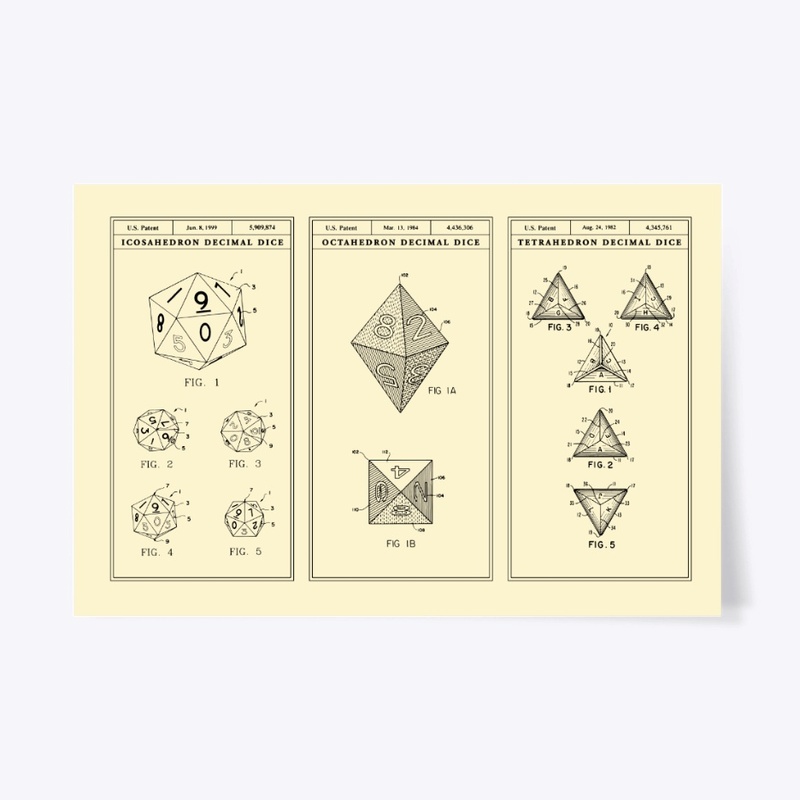 3 Dice Patents (Black)