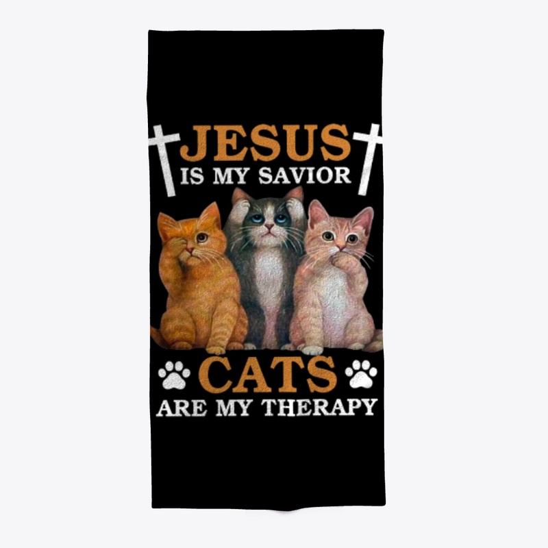 Jesus is my savior Cats are my therapy