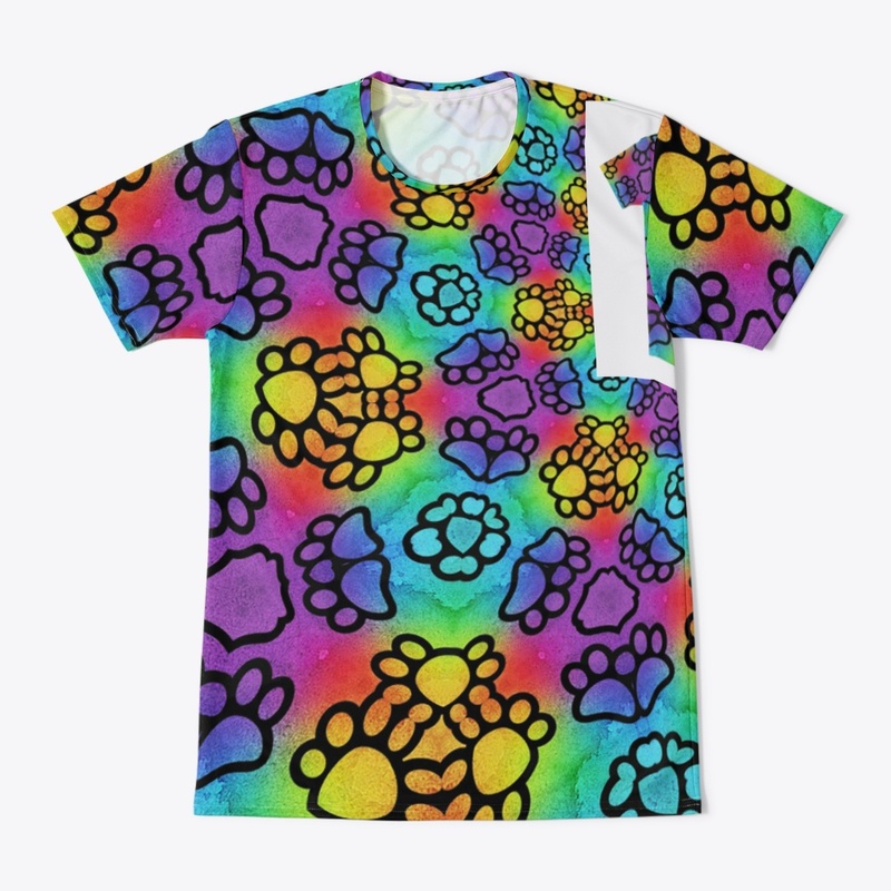 Rainbow Paw Print Tie Dye FUN!