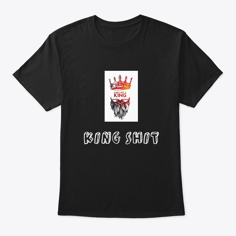 King shit  Black Printed T-shirt