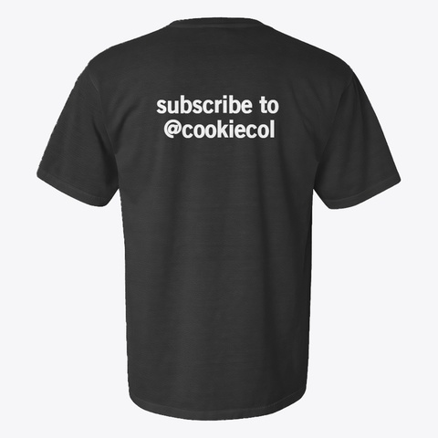 Cookiecoltest Black Camiseta Back