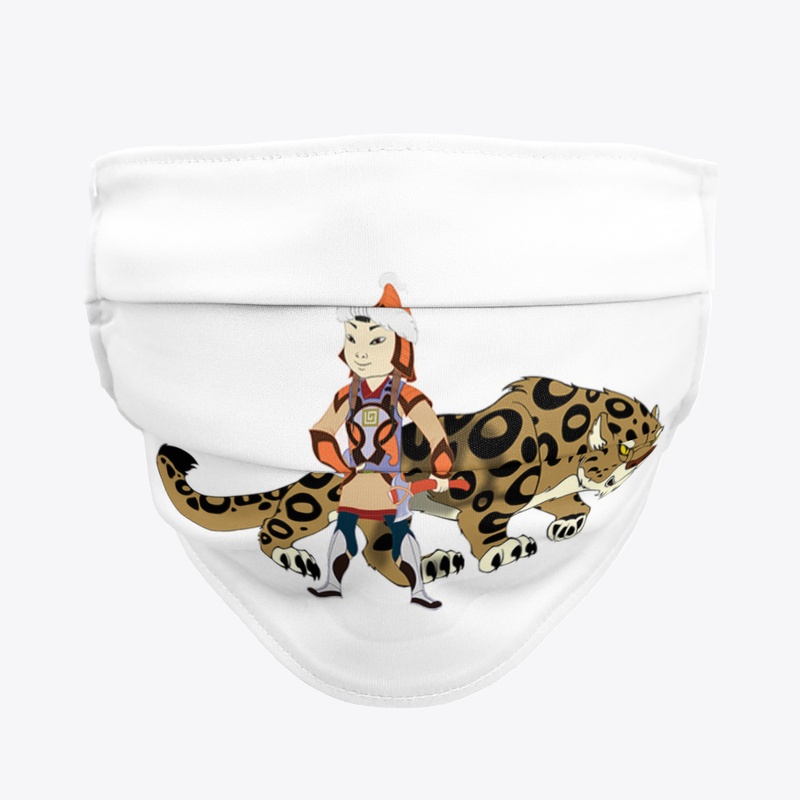 A hunter boy with leopard