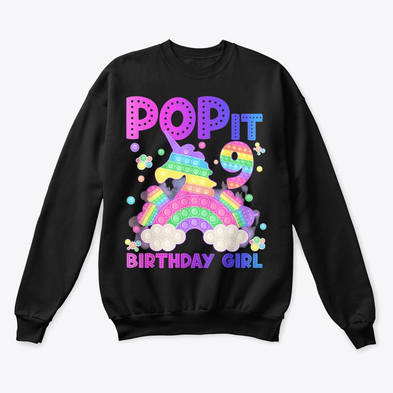 9th Birthday Unicorn Fidget Pop It