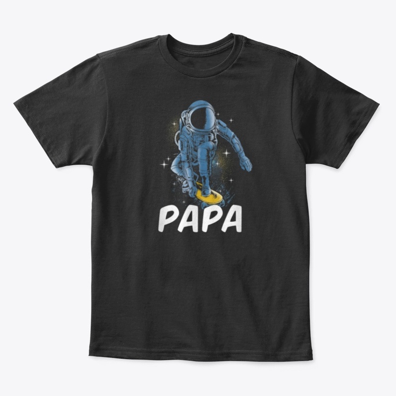 Astronaut Skateboarding  Papa