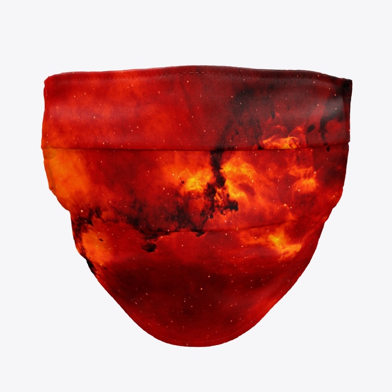 Abstract Reddish Orange Cloud Design
