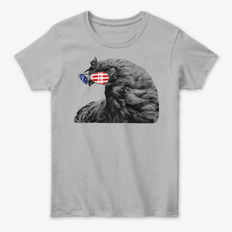 Vintage American Flag Patriot Chicken