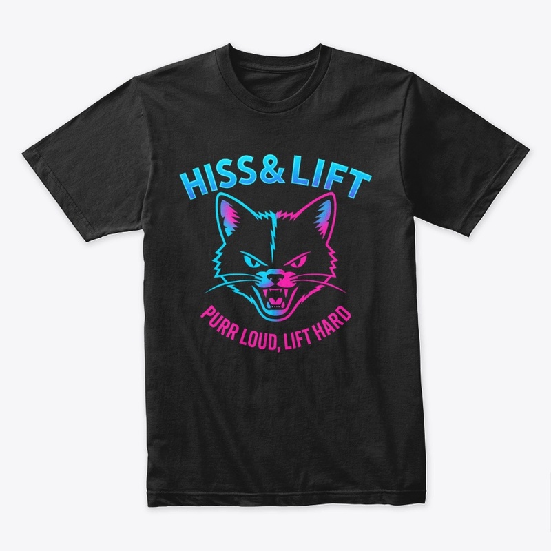 Hiss & Lift™ Gradient Neon Cat Logo