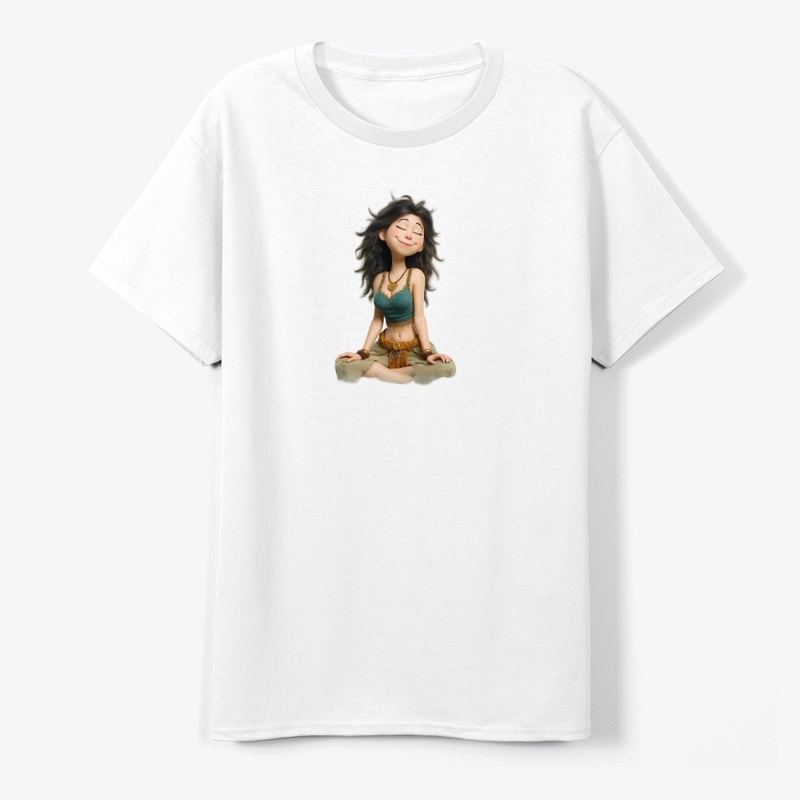 Cute 3D girl smiling and happy