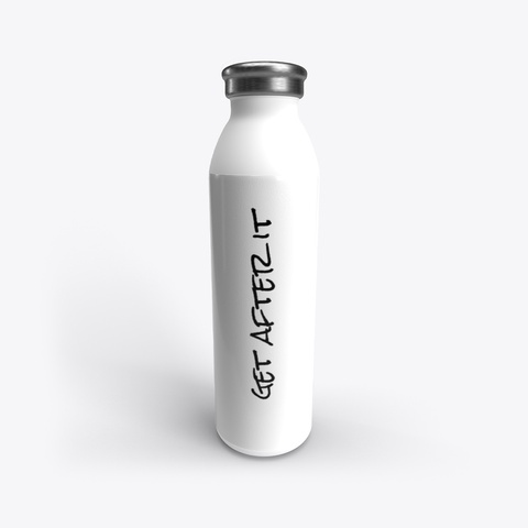 Clever Fox Get After It H2 O Bottle White Kaos Back